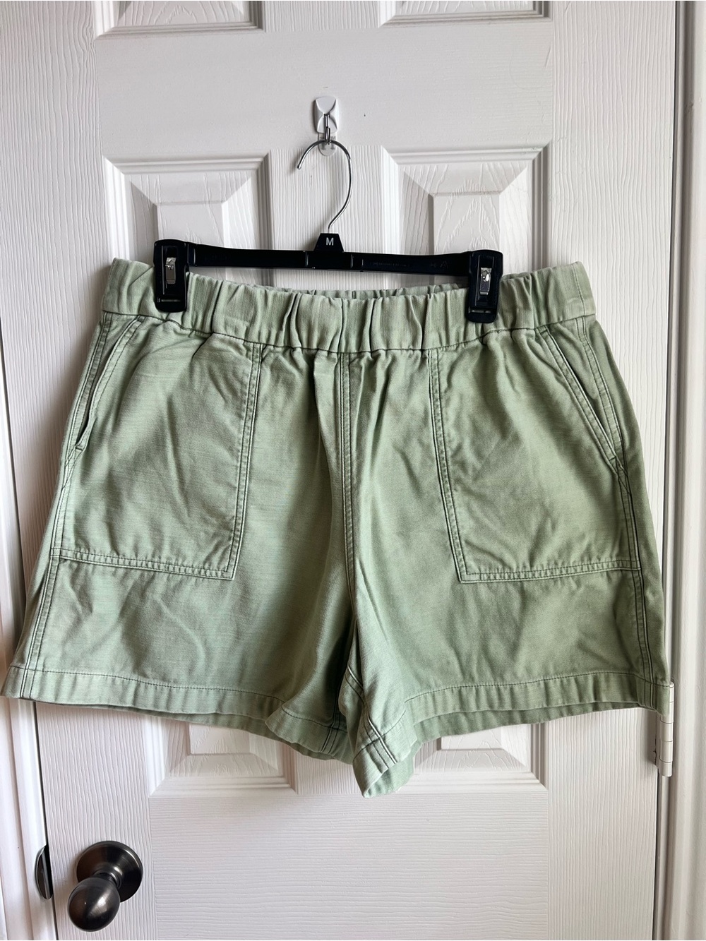 J. Crew Light Sage High-Waist Shorts